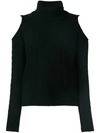 THEORY COLD SHOULDER TURTLENECK SWEATER,H091170112444324