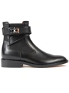 GIVENCHY SHARK FLAT ANKLE BOOT,9216004 001 BLACK