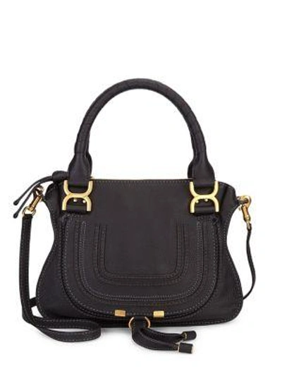 Chloé Women's Small Marcie Leather Satchel In Black