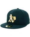 New Era Oakland Athletics Low Profile Ac Performance 59fifty Cap In Green