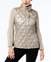CALVIN KLEIN METALLIC QUILTED PUFFER VEST, A MACY'S EXCLUSIVE STYLE