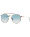 Ray Ban 51mm Aviator Gradient Lens Sunglasses - Blue Transparent In Clear/blue Gradient