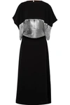JW ANDERSON OPEN-BACK CHAINMAIL-PANELED CREPE GOWN
