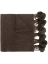 N•PEAL woven bobble scarf,NPA107AF12448442