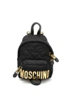 MOSCHINO LOGO LETTERING SMALL BACKPACK,76098201 2555