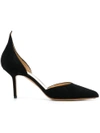 Francesco Russo Pointed Toe D'orsay Pumps In Black