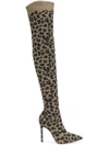 GIANVITO ROSSI SAUVAGE LEOPARD STRETCH BOOTS,G807251512442919