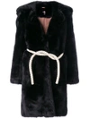 SHRIMPS belted faux fur coat,MARILYN12445467