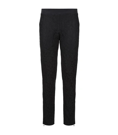 Sandro Alissa Skinny Cropped Lace Pants In Black