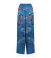 RED VALENTINO FLORAL PRINT TROUSERS,P000000000005717287