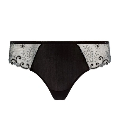 SIMONE PERELE LACE EMBRIODERED THONG,15103402