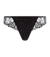 SIMONE PERELE LACE EMBROIDERED THONG,15103404