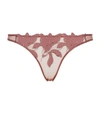 FLEUR DU MAL Lily Embroidered Cheeky Thong,P000000000005758380