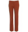 CHLOÉ CROPPED WOOL TROUSERS,P00280789
