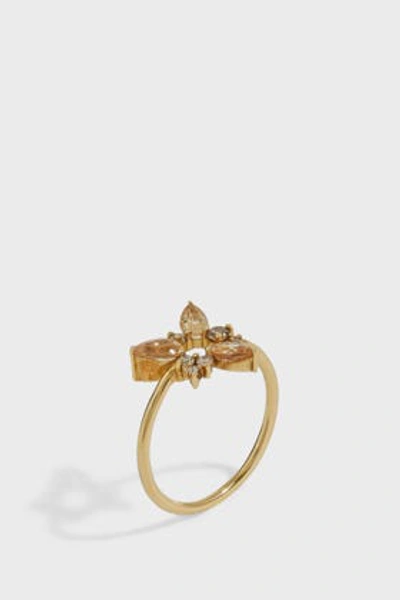 Fernando Jorge Diamond And Crystal 18k Yellow Gold Electric Spark Ring In Y Gold