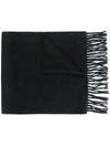 N•peal Woven Ripple Scarf In Black