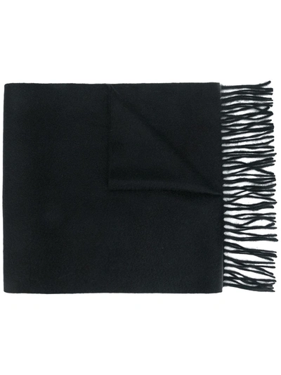 N•peal Woven Ripple Scarf In Black