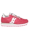 Saucony Women's Shoes Suede Trainers Sneakers Jazz O In Red/white