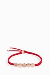 Monica Vinader Engravable Linear Bead Friendship Bracelet In Coral/ Rose Gold