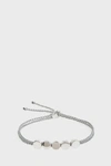 Monica Vinader Engravable Beaded Friendship Bracelet In Silver Metallica