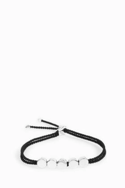 Monica Vinader Engravable Beaded Friendship Bracelet In Black