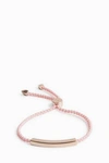 Monica Vinader Engravable Large Linear Friendship Bracelet In Pink