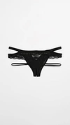 Honeydew Intimates Lucy Elastic & Lace Panties Black In Black