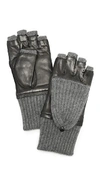 CAROLINA AMATO Leather & Cashmere Gloves