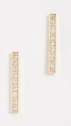 JENNIFER MEYER JEWELRY 18k Gold Bar Diamond Stud Earrings,JMEYR40027