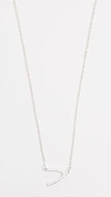Jennifer Zeuner Jewelry Mini Wishbone Necklace In Silver