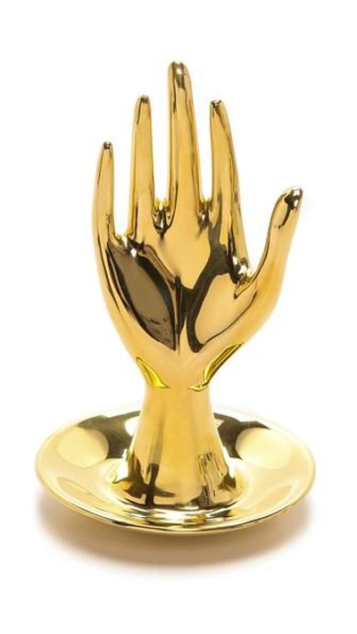 Jonathan Adler Hand Ring Holder In Brass