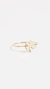 JENNIFER MEYER JEWELRY 18K GOLD MINI CLOVER RING,JMEYR40065