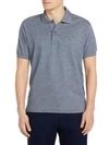 Lacoste Pique Classic Fit Polo Shirt In Navy Blue Mouline