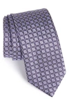 Brioni Geometric Silk Tie In Purple