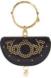CHLOÉ Small Nile Studded Suede & Leather Convertible Bag