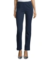 Lela Rose Catherine Stretch Twill Ankle Pants In Navy