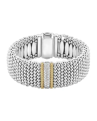 LAGOS DIAMOND LUX CAVIAR 23MM SINGLE-STATION BRACELET,PROD202620179