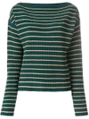 THE GIGI THE GIGI STRIPED SWEATSHIRT - GREEN,CARMELAGD81512454564