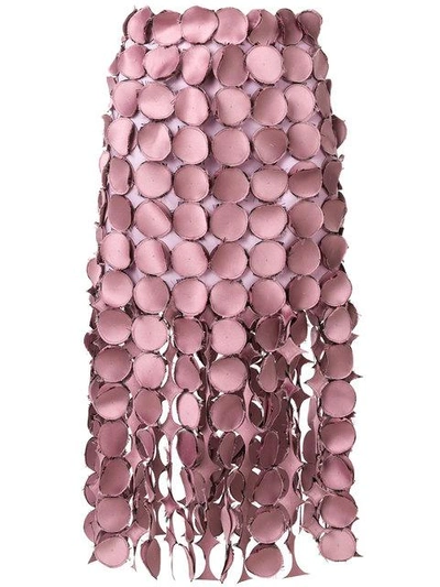 Loewe Dot Cut Out Skirt In Pink