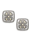 JOHN HARDY Naga 18K Yellow Gold & Sterling Silver Button Earrings,0493246003872