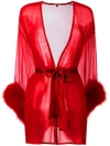 Gilda & Pearl Diana Silk Kimono In Red