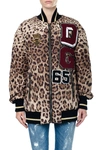 DOLCE & GABBANA PRINTED NYLON BOMBER JACKET,8862738