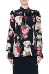 DOLCE & GABBANA PRINTED SILK BLOUSE,8862730