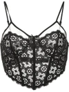 FLEUR DU MAL CROCHET LACE BALCONETTE BRA,BR0089010011886011