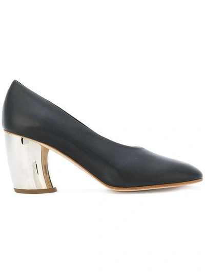Proenza Schouler Curved-heel Leather Pumps In Black