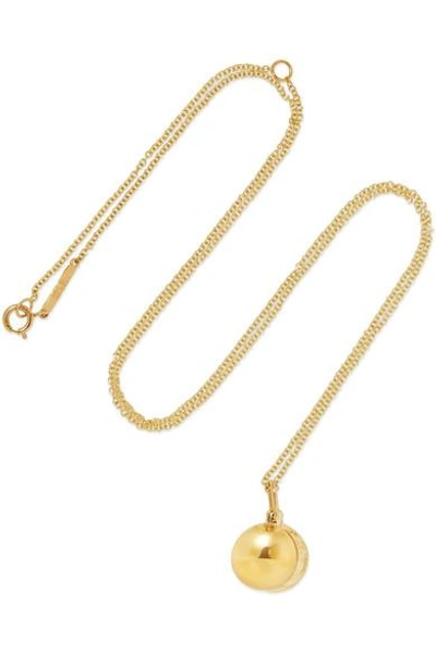 Grace Lee Petite O Locket 14-karat Gold Necklace
