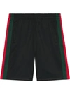 GUCCI TECHNICAL JERSEY SHORT WITH WEB DETAIL,493658X7A9012432866