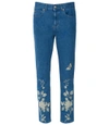 GUCCI Blue Embroidered Denim Pant,958947624208231638