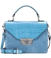 GANNI EXCLUSIVE TO MYTHERESA.COM - GALLERY EMBOSSED LEATHER AND SUEDE SHOULDER BAG,P00284837-1