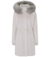LORO PIANA Icery fur-trimmed cashmere coat